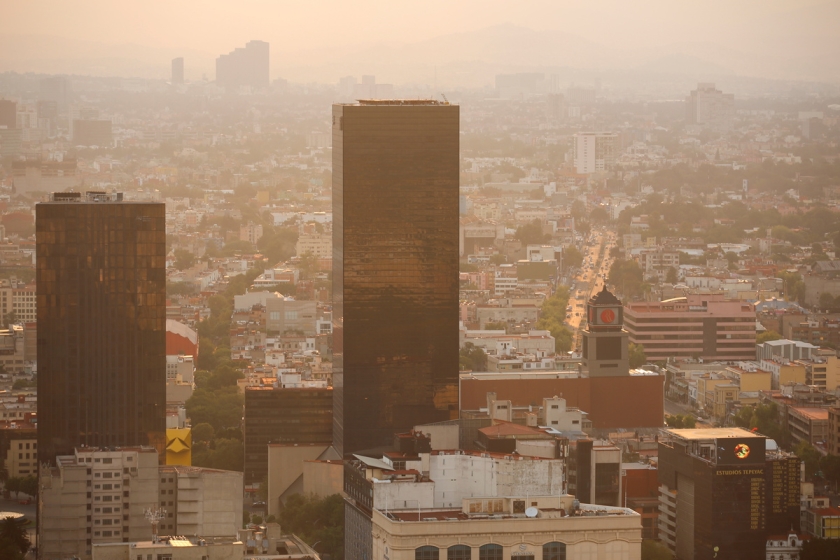 Air pollution in Mexico City.