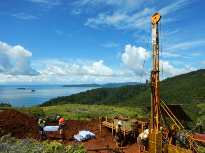 A drilling operation on San Jorge Island