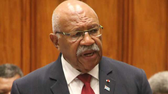 Fiji Prime Minister, Sitiveni Rabuka.