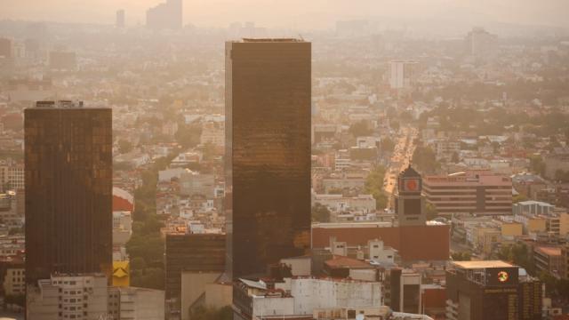 Air pollution in Mexico City.