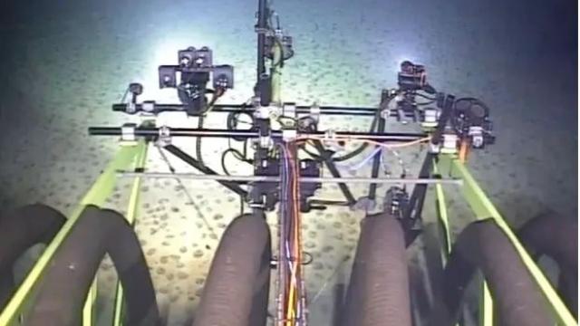 Deep-sea mining robot Patania II is trialled in the Pacific Ocean, in April 2021