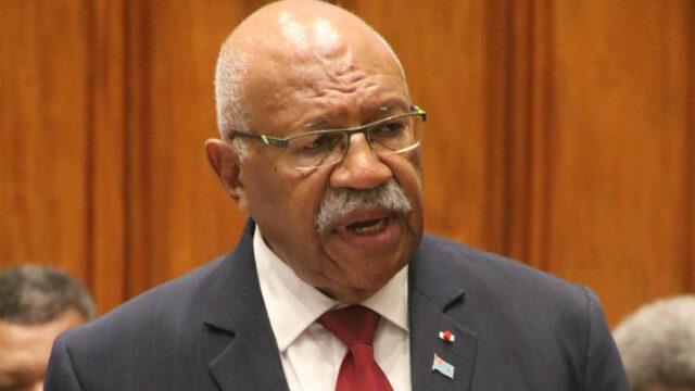 Fiji Prime Minister, Sitiveni Rabuka.